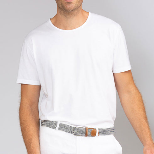 Martinique – Round neck t-shirt Oyster White